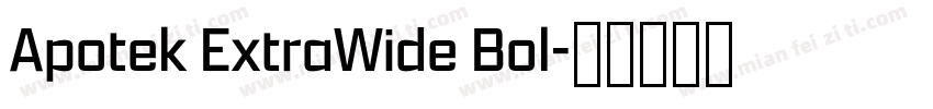 Apotek ExtraWide Bol字体转换